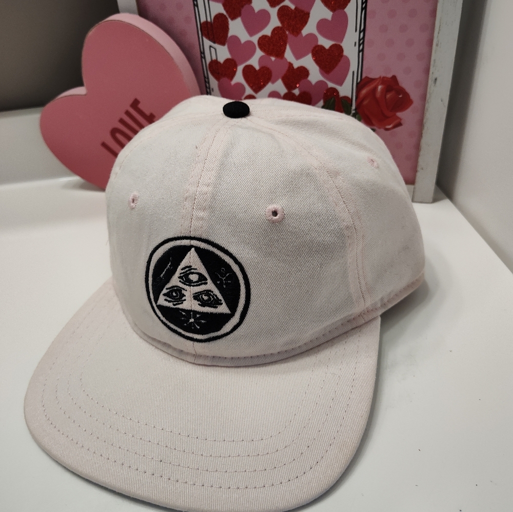 🩷NWT Welcome Skate Talisman Uncon Snap Baby Pink Adjustable Back Ball Cap, OSFM - Picture 5 of 14